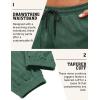 imageCOOFANDY Mens Corduroy Pants Casual Drawstring Trousers Elastic Waist Fashion Tapered Streetwear Joggers with PocketsPeacock Green
