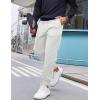 imageCOOFANDY Mens Corduroy Pants Casual Drawstring Trousers Elastic Waist Fashion Tapered Streetwear Joggers with PocketsWhite