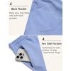 imageCOOFANDY Mens Linen Casual Pants Lightweight Drawstring Beach Pants Elastic Waist Cropped PantsBlue