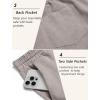 imageCOOFANDY Mens Linen Casual Pants Lightweight Drawstring Beach Pants Elastic Waist Cropped PantsChampagne