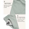imageCOOFANDY Mens Linen Casual Pants Lightweight Drawstring Beach Pants Elastic Waist Cropped PantsLight Green