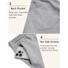 imageCOOFANDY Mens Linen Casual Pants Lightweight Drawstring Beach Pants Elastic Waist Cropped PantsLight Grey