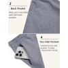 imageCOOFANDY Mens Linen Casual Pants Lightweight Drawstring Beach Pants Elastic Waist Cropped PantsNavy Blue