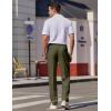 imageCOOFANDY Mens Dress Pants Expandable Waist Wrinkle Free Suit Pants Flat Front Casual Dress SlacksArmy Green