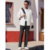 imageCOOFANDY Mens Dress Pants Expandable Waist Wrinkle Free Suit Pants Flat Front Casual Dress SlacksBlack