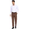 imageCOOFANDY Mens Dress Pants Expandable Waist Wrinkle Free Suit Pants Flat Front Casual Dress SlacksBrown
