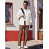 imageCOOFANDY Mens Dress Pants Expandable Waist Wrinkle Free Suit Pants Flat Front Casual Dress SlacksBrown