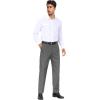 imageCOOFANDY Mens Dress Pants Expandable Waist Wrinkle Free Suit Pants Flat Front Casual Dress SlacksDark Grey