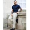 imageCOOFANDY Mens Dress Pants Expandable Waist Wrinkle Free Suit Pants Flat Front Casual Dress SlacksKhaki