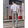imageCOOFANDY Mens Dress Pants Expandable Waist Wrinkle Free Suit Pants Flat Front Casual Dress SlacksLight Grey