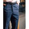imageCOOFANDY Mens Dress Pants Expandable Waist Wrinkle Free Suit Pants Flat Front Casual Dress SlacksNavy Blue