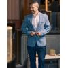 imageCOOFANDY Mens Dress Pants Expandable Waist Wrinkle Free Suit Pants Flat Front Casual Dress SlacksNavy Blue