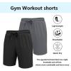 imageCOOFANDY Mens Workout Gym Shorts Mesh Athletic Shorts Lightweight Quick Dry Training Short Pants with PocketsBlackDark Grey