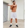 imageCOOFANDY Mens Workout Gym Shorts Mesh Athletic Shorts Lightweight Quick Dry Training Short Pants with PocketsWhite1 Pack of 1