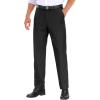 imageCOOFANDY Mens Dress Pants Expandable Waist Wrinkle Free Suit Pants Flat Front Casual Dress SlacksBlack