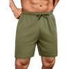imageCOOFANDY Mens Workout Gym Shorts Mesh Athletic Shorts Lightweight Quick Dry Training Short Pants with PocketsArmy Green1 Pack of 1