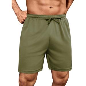 imageCOOFANDY Mens Workout Gym Shorts Mesh Athletic Shorts Lightweight Quick Dry Training Short Pants with PocketsArmy Green1 Pack of 1