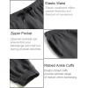 imageCOOFANDY Mens Jogger Sweatpants Workout Athletic Sweatpants Casual Pants with Zipper Pockets2 Pack BlackDark Grey