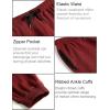 imageCOOFANDY Mens Jogger Sweatpants Workout Athletic Sweatpants Casual Pants with Zipper Pockets2 Pack BlackDark Red