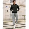 imageCOOFANDY Mens Jogger Sweatpants Workout Athletic Sweatpants Casual Pants with Zipper Pockets2 Pack BlackLight Grey