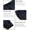imageCOOFANDY Mens Jogger Sweatpants Workout Athletic Sweatpants Casual Pants with Zipper Pockets2 Pack BlackNavy Blue