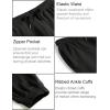 imageCOOFANDY Mens Jogger Sweatpants Workout Athletic Sweatpants Casual Pants with Zipper PocketsBlack