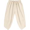 imageCOOFANDY Mens Linen Harem Capri Pants Lightweight Loose 34 Shorts Drawstring Elastic Waist Casual Beach Boho Yoga TrousersBeige