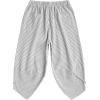 imageCOOFANDY Mens Linen Harem Capri Pants Lightweight Loose 34 Shorts Drawstring Elastic Waist Casual Beach Boho Yoga TrousersBlack Pinstripes