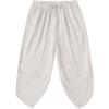 imageCOOFANDY Mens Linen Harem Capri Pants Lightweight Loose 34 Shorts Drawstring Elastic Waist Casual Beach Boho Yoga TrousersLinen Khaki