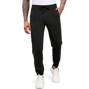 imageCOOFANDY Mens Jogger Sweatpants Workout Athletic Sweatpants Casual Pants with Zipper PocketsBlack