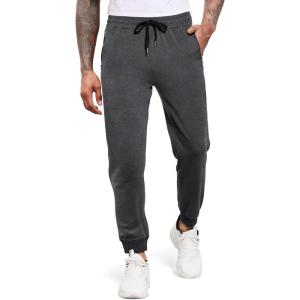 imageCOOFANDY Mens Jogger Sweatpants Workout Athletic Sweatpants Casual Pants with Zipper PocketsDark Grey