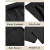 imageCOOFANDY Mens Casual Cotton Pants Regular Fit Elastic Waist Drawstring Twill Pants Straight Leg Chino PantsBlack