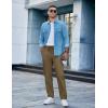 imageCOOFANDY Mens Casual Cotton Pants Regular Fit Elastic Waist Drawstring Twill Pants Straight Leg Chino PantsBrown