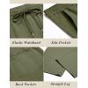 imageCOOFANDY Mens Casual Cotton Pants Regular Fit Elastic Waist Drawstring Twill Pants Straight Leg Chino PantsDark Green