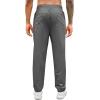 imageCOOFANDY Mens Casual Cotton Pants Regular Fit Elastic Waist Drawstring Twill Pants Straight Leg Chino PantsDark Grey