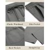 imageCOOFANDY Mens Casual Cotton Pants Regular Fit Elastic Waist Drawstring Twill Pants Straight Leg Chino PantsDark Grey
