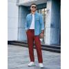 imageCOOFANDY Mens Casual Cotton Pants Regular Fit Elastic Waist Drawstring Twill Pants Straight Leg Chino PantsWine Red