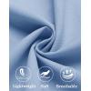 imageCOOFANDY Mens Casual Linen Pants Lightweight Summer Beach Pant Loose Fit Drawstring Elastic Waist TrousersLight Blue