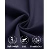 imageCOOFANDY Mens Casual Linen Pants Lightweight Summer Beach Pant Loose Fit Drawstring Elastic Waist TrousersNavy Blue