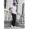 imageCOOFANDY Mens Casual Sweatpants Open Bottom Lounge Pants Drawstring Sweat Pants Joggers with Pockets2 Pack WhiteBlack