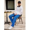 imageCOOFANDY Mens Casual Sweatpants Open Bottom Lounge Pants Drawstring Sweat Pants Joggers with PocketsBlue