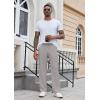 imageCOOFANDY Mens Casual Sweatpants Open Bottom Lounge Pants Drawstring Sweat Pants Joggers with PocketsLight Grey
