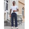 imageCOOFANDY Mens Casual Sweatpants Open Bottom Lounge Pants Drawstring Sweat Pants Joggers with PocketsNavy Blue