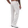 imageCOOFANDY Mens Casual Sweatpants Open Bottom Lounge Pants Drawstring Sweat Pants Joggers with PocketsWhite