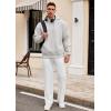 imageCOOFANDY Mens Casual Sweatpants Open Bottom Lounge Pants Drawstring Sweat Pants Joggers with PocketsWhite