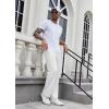 imageCOOFANDY Mens Casual Sweatpants Open Bottom Lounge Pants Drawstring Sweat Pants Joggers with PocketsWhite