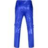 imageCOOFANDY Mens Metallic Shiny Pants Night Club Pants 70s 80s 90s Disco Pant Party Dance Straight Leg TrousersLuxurious Blue