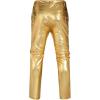 imageCOOFANDY Mens Metallic Shiny Pants Night Club Pants 70s 80s 90s Disco Pant Party Dance Straight Leg TrousersLuxurious Golden