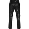imageCOOFANDY Mens Metallic Shiny Pants Night Club Pants 70s 80s 90s Disco Pant Party Dance Straight Leg TrousersMature Black