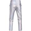 imageCOOFANDY Mens Metallic Shiny Pants Night Club Pants 70s 80s 90s Disco Pant Party Dance Straight Leg TrousersMulticolor